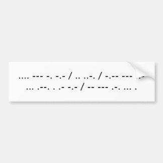 Honk, wenn Sie Morse sprechen Autoaufkleber