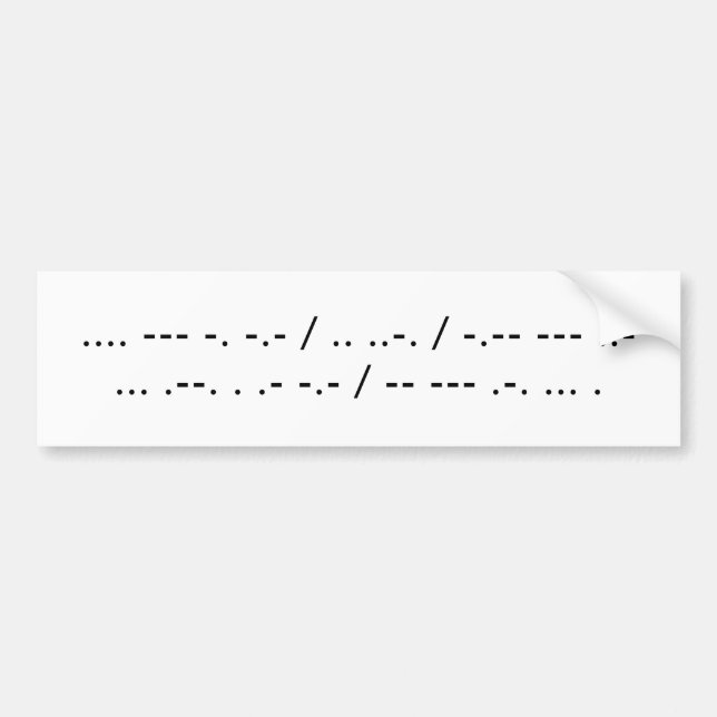 Honk, wenn Sie Morse sprechen Autoaufkleber (Vorne)