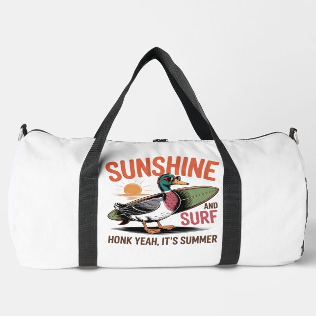 Honk Yeah, It's Summer" - Surfer Duck  Duffle Bag (Vorderseite)
