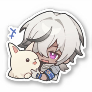 Honkai Star Rail Chibi Arlan und Peppy Sticker