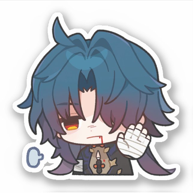 Honkai Star Rail Chibi Blade I'm Fine Sticker (Vorderseite)