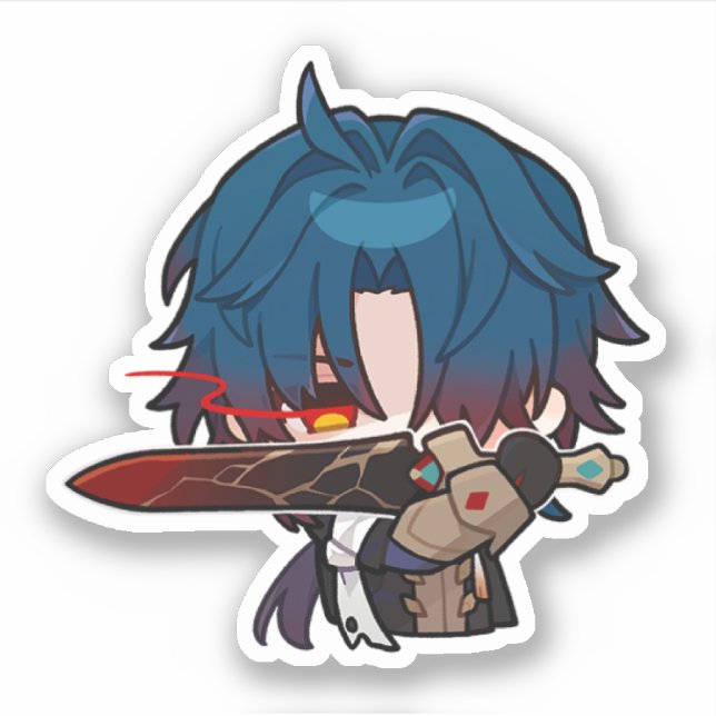 Honkai Star Rail Chibi Blade Sticker (Vorderseite)