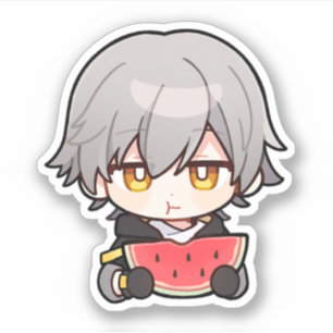 Honkai Star Rail Chibi Caelus Watermelon Sticker