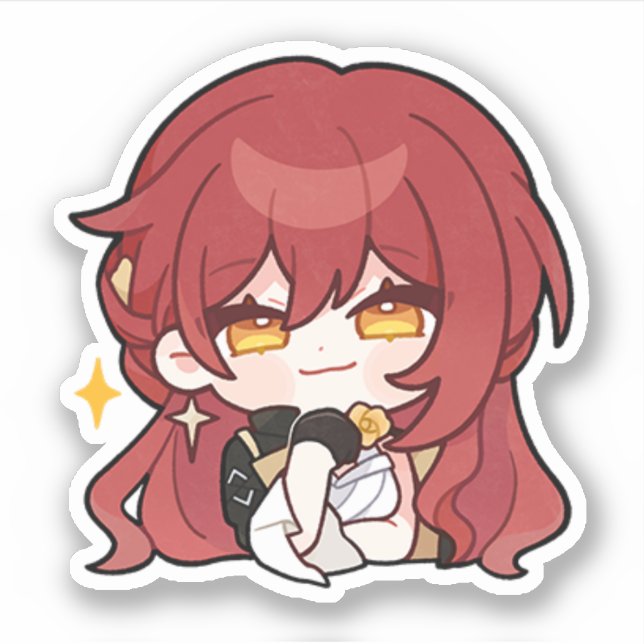 Honkai Star Rail Chibi Himeko Sticker (Vorderseite)