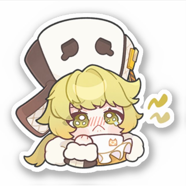 Honkai Star Rail Chibi Hook Sticker (Vorderseite)