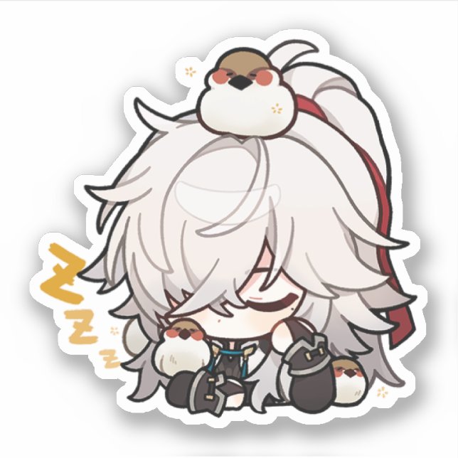 Honkai Star Rail Chibi Jing Yuan Sleep Sticker (Vorderseite)