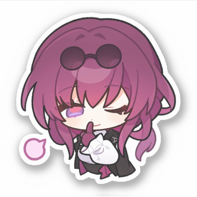 Honkai Star Rail Chibi Kafka Shhh Sticker (Vorderseite)