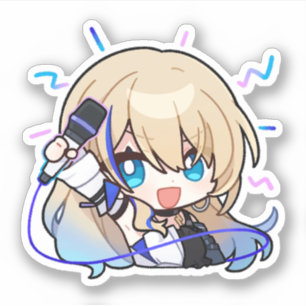 Honkai Star Rail Chibi Serval Mic Sticker
