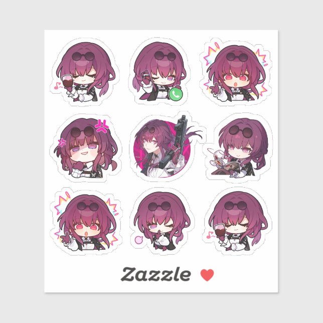 Honkai Star Rail: HSR Kafka Stickers Aufkleber (Blatt)