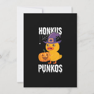 Honkus Ponkus Funny Duck Halloween Rotzunge Design Einladung