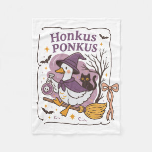 Honkus Ponkus Gans Halloween Hexe Gans Alberner Ga Fleecedecke