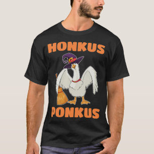Honkus Ponkus Halloween Hexenente Niedliche Gänse T-Shirt