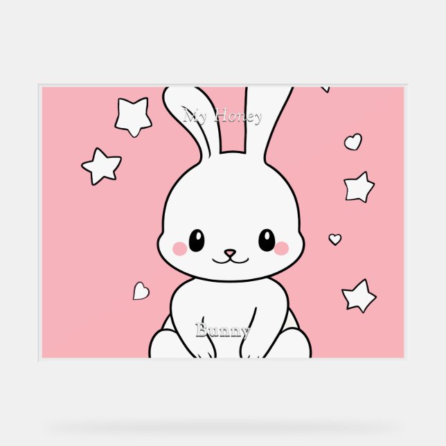 Honney Bunny Acrylschild (Vorderseite)