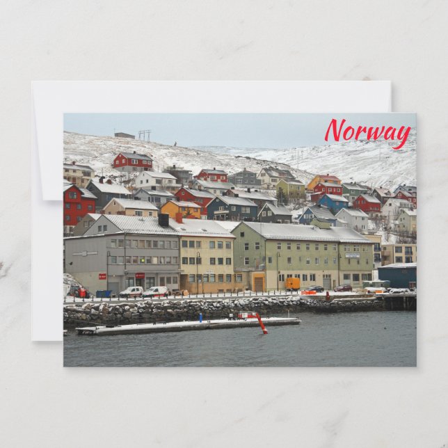 Honningsvag, Norwegen-Karte (Vorderseite)