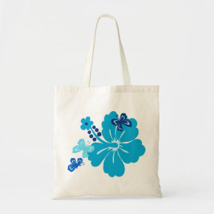 Honolua Butterfly und Hawaii Hibiskus Beach Bags Tragetasche
