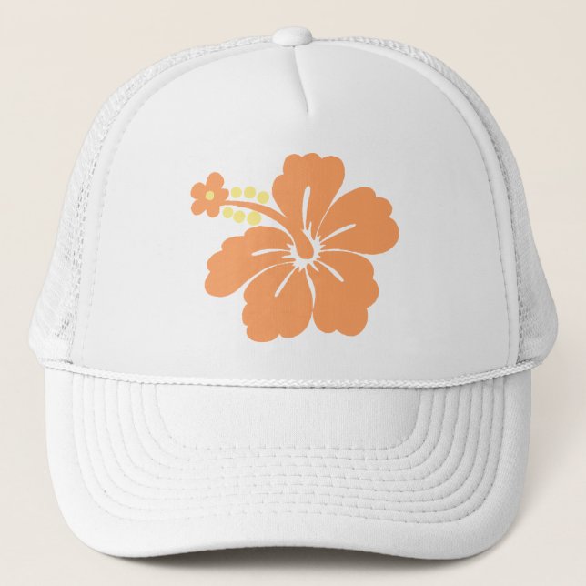 Honolua Hibiskus Tropical Trucker Hats Truckerkappe (Vorderseite)