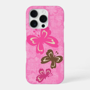 Honolua Schmetterling und Hawaiian Hibiscus Pink iPhone 16 Pro Hülle