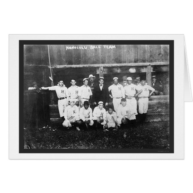 Honolulu Baseball Team 1910 (Vorderseite (Horizontal))