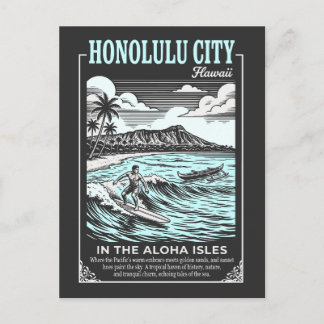 Honolulu City Hawaii In The Aloha Isles Postkarte
