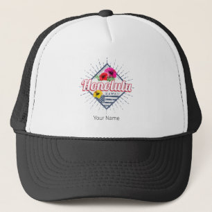 Honolulu City Hawaii United Staaten Vintag USA Truckerkappe