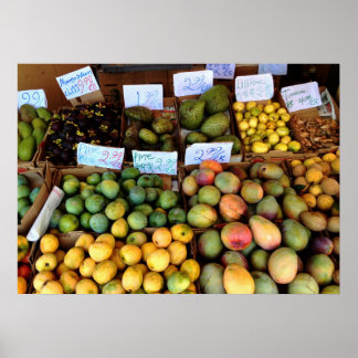 Honolulu Fruchtmarkt Poster