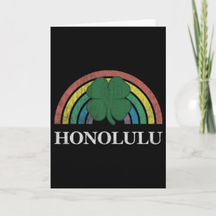 Honolulu Geschenk St. Patrick's Day Shamrock Regen Karte