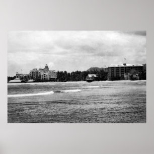 Honolulu, ha - Ansicht von Moana u. königlicher Poster