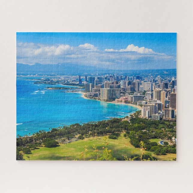Honolulu, Hawai, Waikiki Beach. Puzzle (Horizontal)