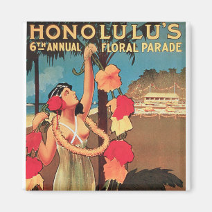 Honolulu, Hawaii 6. jährliche Blumenparade 1911 Magnet