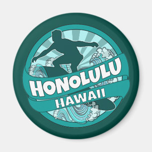 Honolulu Hawaii aquamariner Surf-Logo-Magnet Magnet