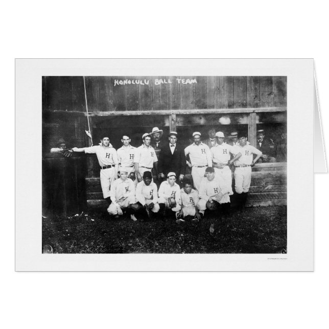 Honolulu Hawaii Baseball 1910 (Vorderseite (Horizontal))