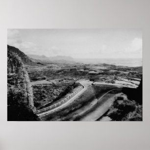 Honolulu, Hawaii - Blick auf den Pali Poster