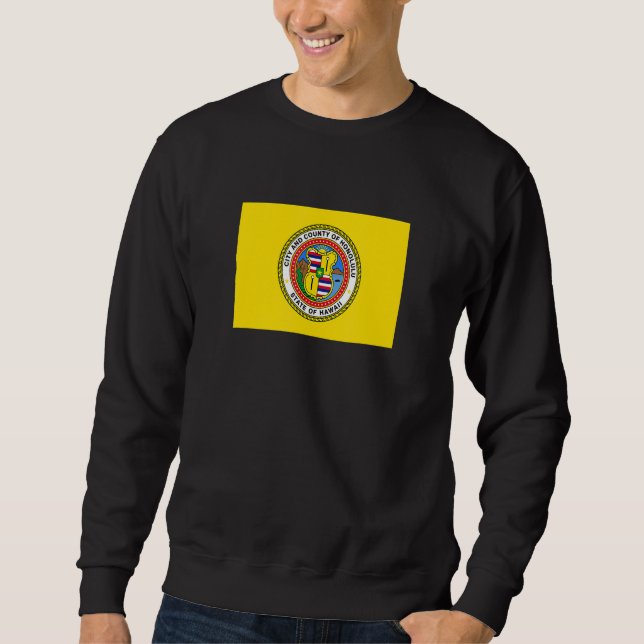 Honolulu Hawaii-Flagge Sweatshirt (Vorderseite)