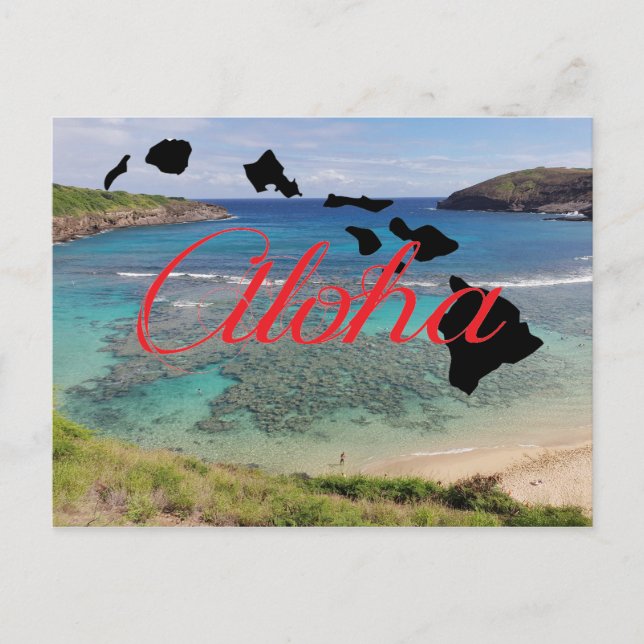 Honolulu Hawaii Hanauma Bay Postkarte (Vorderseite)