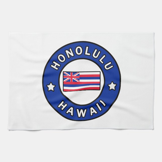 Honolulu Hawaii Handtuch (Horizontal)