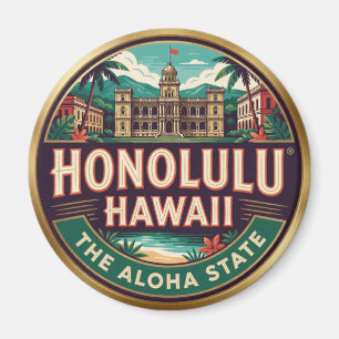 Honolulu Hawaii Hauptstadt Tropische Reise Erinner Magnet