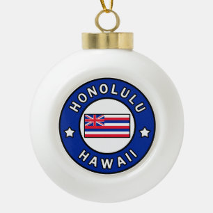 Honolulu Hawaii Keramik Kugel-Ornament