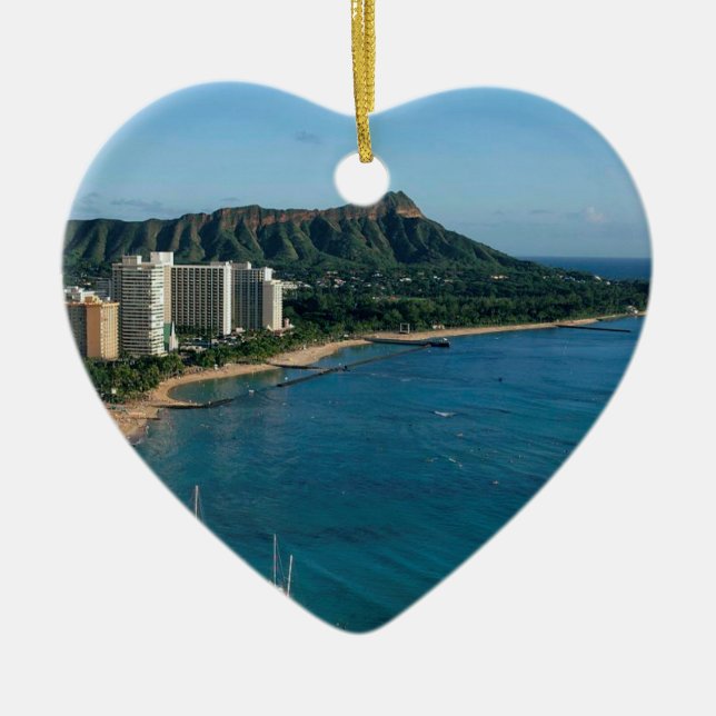 Honolulu Hawaii Keramik Ornament (Vorne)