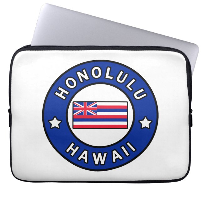 Honolulu Hawaii Laptopschutzhülle (Vorderseite)