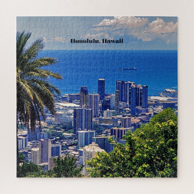 Honolulu, Hawaii malerisches Stadtbild Puzzle (Vertikal)