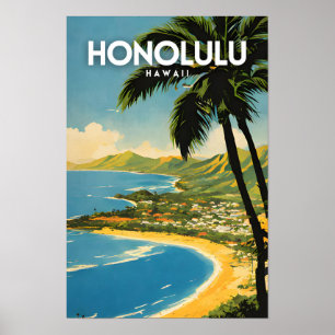Honolulu Hawaii Nostalgic Poster