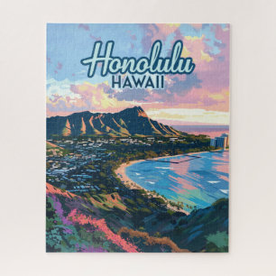 Honolulu Hawaii Oahu Waikiki Beach Diamondhead Puzzle