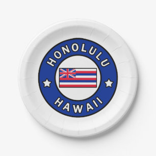 Honolulu Hawaii Pappteller