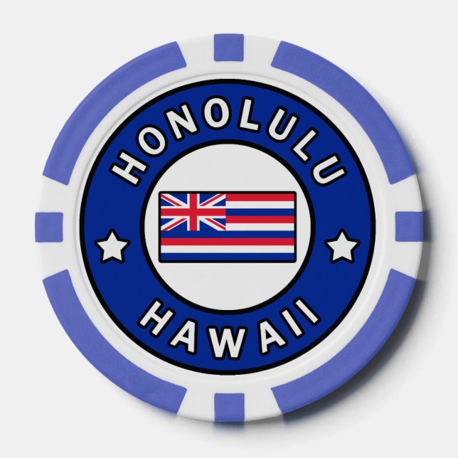 Honolulu Hawaii Pokerchips (Vorderseite)