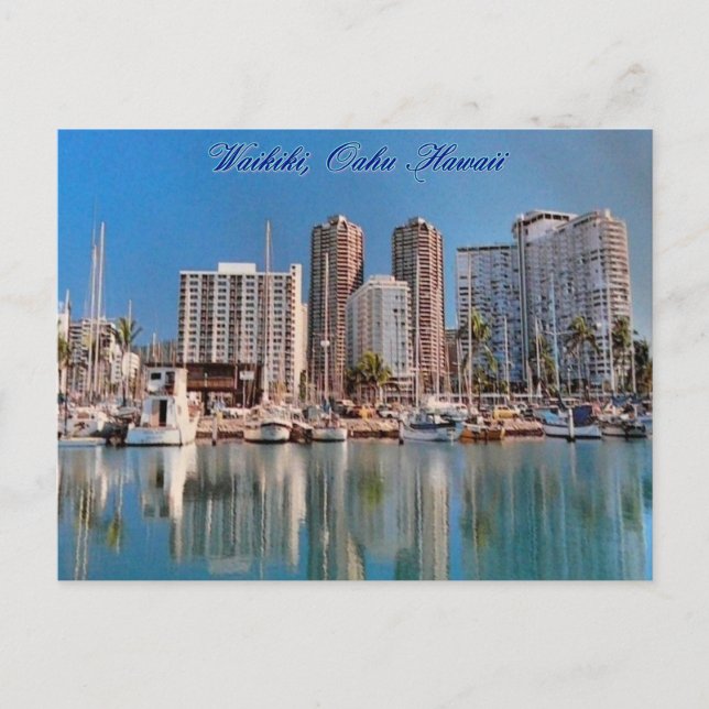 Honolulu Hawaii Postkarte (Vorderseite)