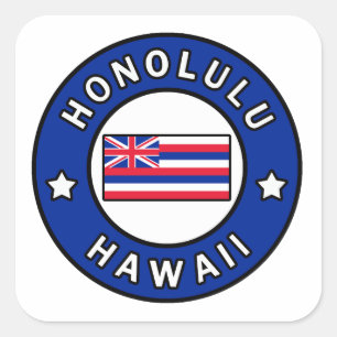 Honolulu Hawaii Quadratischer Aufkleber