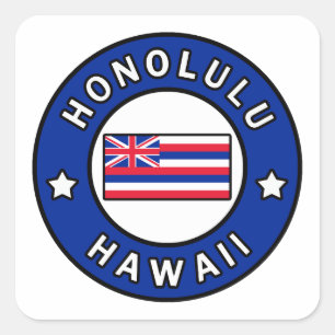 Honolulu Hawaii Quadratischer Aufkleber
