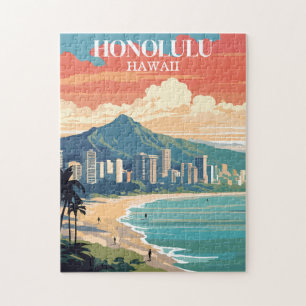 Honolulu, Hawaii: Reise Vintage Puzzle