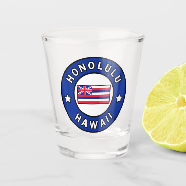 Honolulu Hawaii Schnapsglas (Vorderseite)