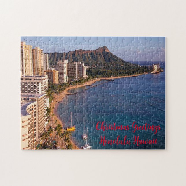 Honolulu Hawaii Seascape. Puzzle (Horizontal)